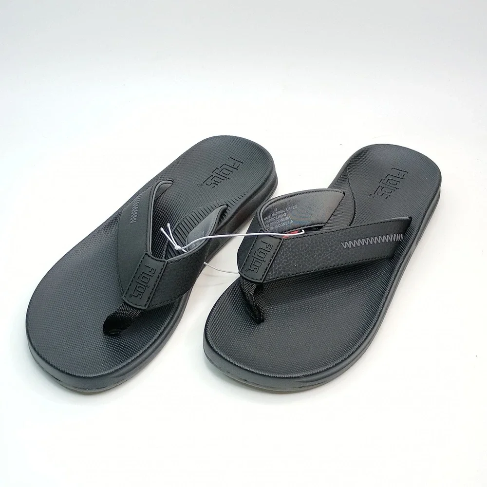 Flojos Flip Flop Men Size 8 Black Synthetic Thong Sandals